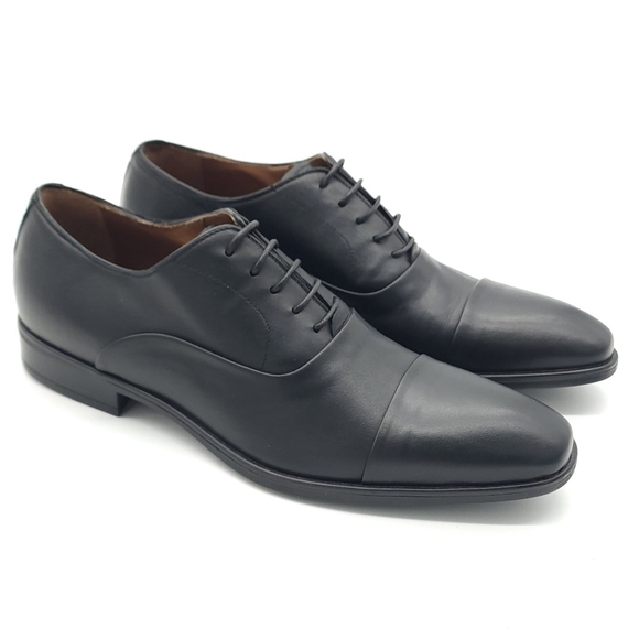 Bruno Magli Locascio Black Nappa Leather Cap Toe Oxford BM1LOCA0P Size 7.5 M - Picture 3 of 10